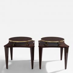 Alberto Pinto Alberto Pinto pair of weng and brass side tables 1990s - 4575826