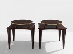 Alberto Pinto Alberto Pinto pair of weng and brass side tables 1990s - 4575827