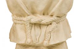 Alberto Pinto Pair of French Drapery and Rope Form Occasional Pedestal Tables - 4274425