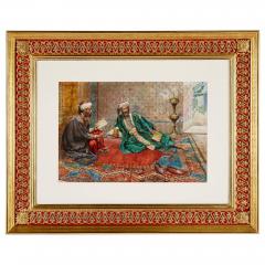 Alberto Rosati Large watercolour painting depicting Turkish scholars by A Rosati - 3416477