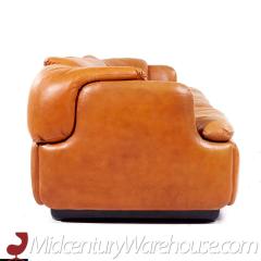 Alberto Roselli Alberto Roselli for Saporiti Confidential Mid Century Italian Leather Sofa - 3694379