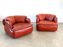 Alberto Roselli PAIR OF LEATHER SAPORITI ARMCHAIRS - 2370099