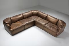 Alberto Rosselli Bronze Leather Saporiti Confidential sectional sofa - 1345170