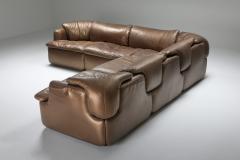 Alberto Rosselli Bronze Leather Saporiti Confidential sectional sofa - 1345171