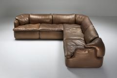 Alberto Rosselli Bronze Leather Saporiti Confidential sectional sofa - 1345172