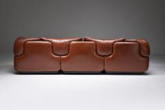 Alberto Rosselli Saporiti Confidential Cognac Leather Sofa by Alberto Rosselli 1972 - 1960901