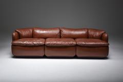 Alberto Rosselli Saporiti Confidential Cognac Leather Sofa by Alberto Rosselli 1972 - 1960908