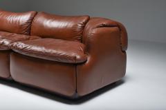 Alberto Rosselli Saporiti Confidential Cognac Leather Sofa by Alberto Rosselli 1972 - 1960913