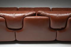 Alberto Rosselli Saporiti Confidential Cognac Leather Sofa by Alberto Rosselli 1972 - 1960917