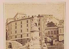 Albumen Photograph of Christopher Columbus Statue Italy 19th century - 3068501