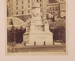 Albumen Photograph of Christopher Columbus Statue Italy 19th century - 3068503