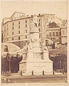 Albumen Photograph of Christopher Columbus Statue Italy 19th century - 3068537