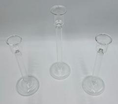 Aldo Cibic Set of 3 Italian Mouth Blown Glass Candle Holders by Aldo Cibic for Paola Coin - 4580763