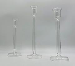 Aldo Cibic Set of 3 Italian Mouth Blown Glass Candle Holders by Aldo Cibic for Paola Coin - 4580764