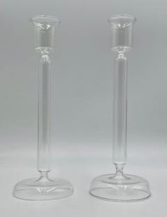 Aldo Cibic Set of 3 Italian Mouth Blown Glass Candle Holders by Aldo Cibic for Paola Coin - 4580767
