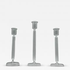 Aldo Cibic Set of 3 Italian Mouth Blown Glass Candle Holders by Aldo Cibic for Paola Coin - 4583581