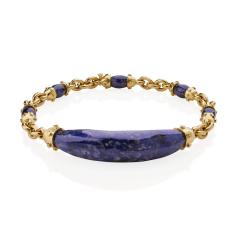 Aldo Cipullo Aldo Cipullo for Cartier 18K Gold and Sodalite Rounds Necklace - 3360889