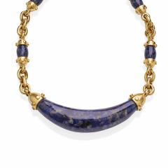 Aldo Cipullo Aldo Cipullo for Cartier 18K Gold and Sodalite Rounds Necklace - 3360891