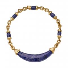 Aldo Cipullo Aldo Cipullo for Cartier 18K Gold and Sodalite Rounds Necklace - 3361789