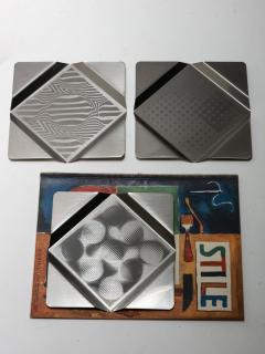 Aldo Donini Rare set of Three Steel Centerpieces by Donini and Cremonesi - 4724311