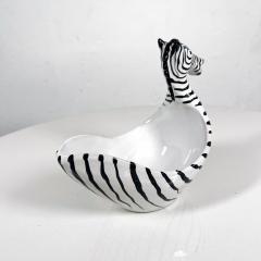 Aldo Londi 1960s Fun Zebra Bowl Art Pottery Dish by Aldo Londi Bitossi Italy - 3105277