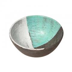 Aldo Londi Aldo Londi Bitossi Bowl Ceramic Green White Brown Signed - 3909435