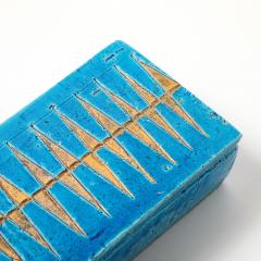 Aldo Londi Aldo Londi Bitossi Box Ceramic Blue Gold Geometric Signed - 4549340