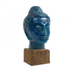 Aldo Londi Aldo Londi Bitossi Buddha Bust Ceramic Blue Gold Rosenthal Netter Signed - 2938074