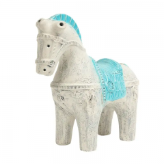 Aldo Londi Aldo Londi Bitossi Horse Ceramic Blue White - 3113358