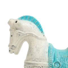 Aldo Londi Aldo Londi Bitossi Horse Ceramic Blue White - 3113359