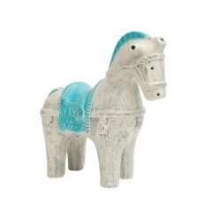 Aldo Londi Aldo Londi Bitossi Horse Ceramic Blue White - 3113366