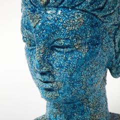Aldo Londi Aldo Londi Bitossi Kwan Yin Buddha Ceramic Cinese Blue - 4549323
