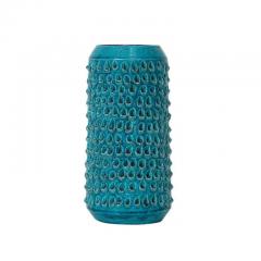 Aldo Londi Aldo Londi Bitossi Lacrima Vase Ceramic Blue Turquoise Textured Signed - 3935662