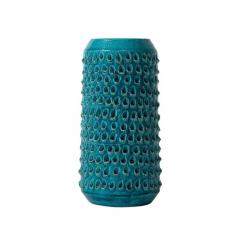 Aldo Londi Aldo Londi Bitossi Lacrima Vase Ceramic Blue Turquoise Textured Signed - 3935665