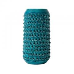 Aldo Londi Aldo Londi Bitossi Lacrima Vase Ceramic Blue Turquoise Textured Signed - 3935666