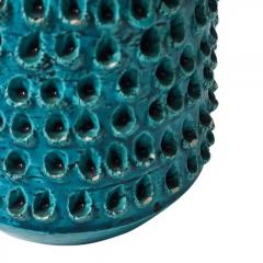 Aldo Londi Aldo Londi Bitossi Lacrima Vase Ceramic Blue Turquoise Textured Signed - 3935671