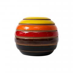Aldo Londi Aldo Londi Bitossi Multicolore Vase Ceramic Stripes Signed - 4380933