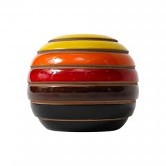 Aldo Londi Aldo Londi Bitossi Multicolore Vase Ceramic Stripes Signed - 4380939
