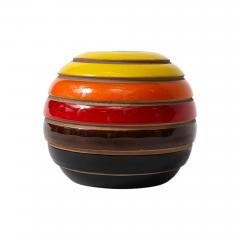 Aldo Londi Aldo Londi Bitossi Multicolore Vase Ceramic Stripes Signed - 4380940