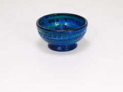 Aldo Londi Aldo Londi Bitossi Rimini Blue Glazed Midcentury Candle Holder Bowl 1950s - 4066396