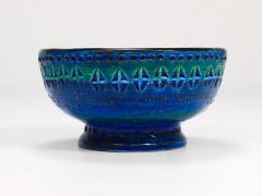 Aldo Londi Aldo Londi Bitossi Rimini Blue Glazed Midcentury Candle Holder Bowl 1950s - 4066400