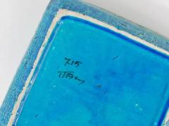 Aldo Londi Aldo Londi Bitossi Rimini Blue Glazed Square Midcentury Ashtray Italy 1950s - 4055328