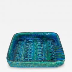 Aldo Londi Aldo Londi Bitossi Rimini Blue Glazed Square Midcentury Ashtray Italy 1950s - 4061020