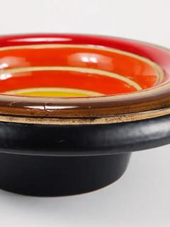 Aldo Londi Aldo Londi Bitossi Striped Mid Century Ceramic Centerpiece Bowl Italy 1960s - 4068236