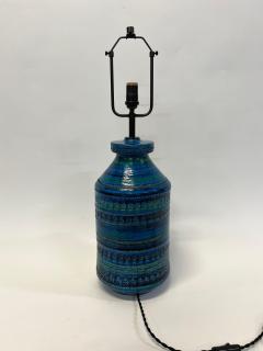 Aldo Londi Aldo Londi Bitossi Table Lamp Ceramic Rimini Blue Signed - 4505967