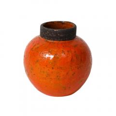 Aldo Londi Aldo Londi Bitossi Vase Ceramic Orange Brown Signed - 3954894