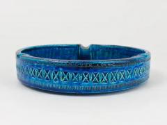 Aldo Londi Aldo Londi Bitossi Very Large Round Rimini Blue Glazed Midcentury Ashtray 1950s - 4055313