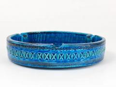 Aldo Londi Aldo Londi Bitossi Very Large Round Rimini Blue Glazed Midcentury Ashtray 1950s - 4055315