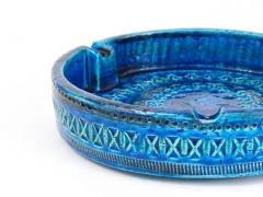 Aldo Londi Aldo Londi Bitossi Very Large Round Rimini Blue Glazed Midcentury Ashtray 1950s - 4055325