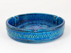 Aldo Londi Aldo Londi Bitossi Very Large Round Rimini Blue Glazed Midcentury Ashtray 1950s - 4055342